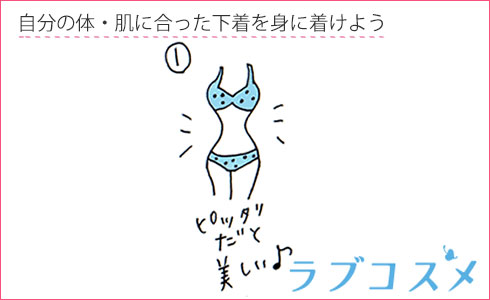自分の体・肌に合った下着を身に着けよう