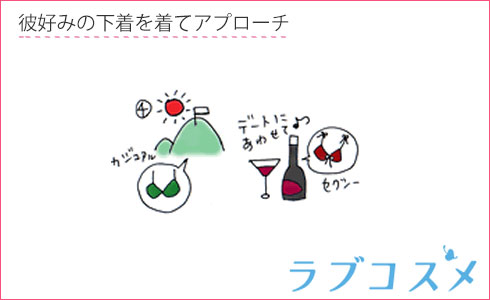彼好みの下着を着てアプローチ