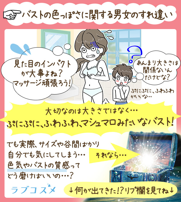 「色っぽく見せるバスト