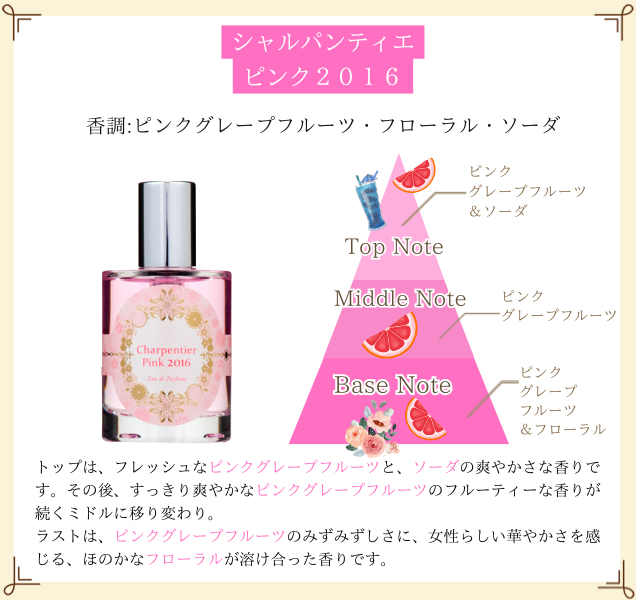 シャルパンティエ ピンク2016