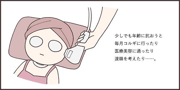 少しでも年齢に抗おうと毎月コルギにいったり医療美容に通ったり、渡韓を考えたり…