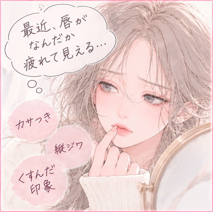 唇の乾燥やカサつきが気になる女性