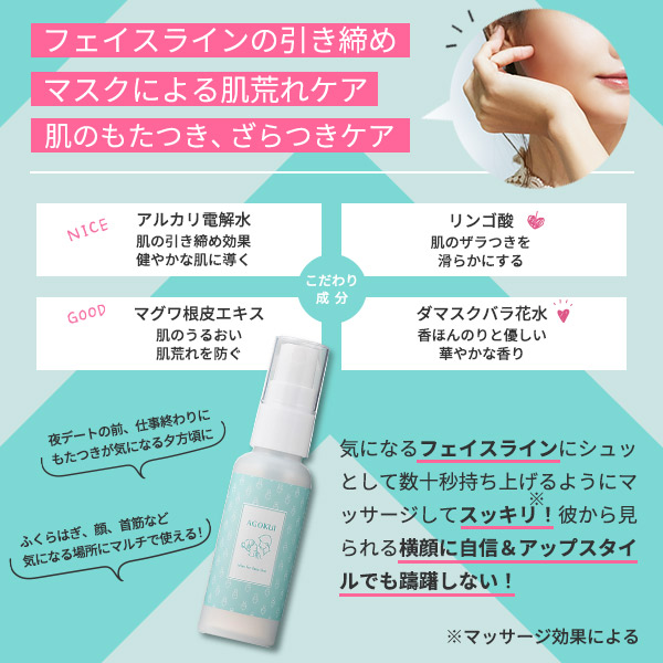 フェイスライン化粧水 あごクイミストの紹介