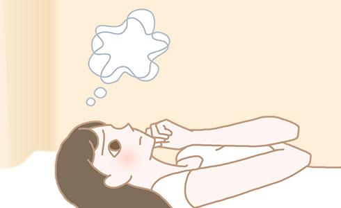 悩んでる女性のイラスト